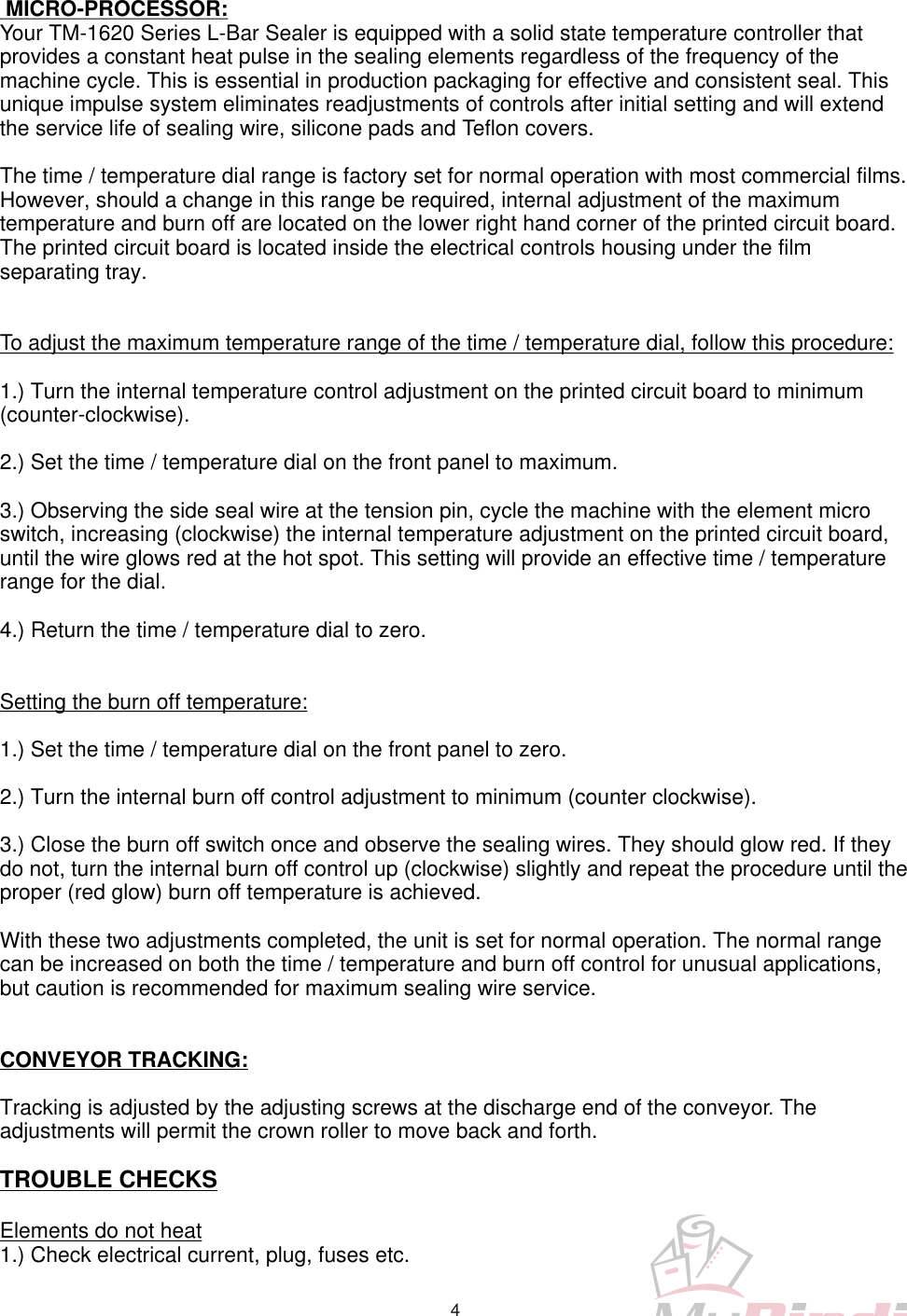 Page 6 of 10 - MyBinding Traco-Tm1620-Manual User Manual