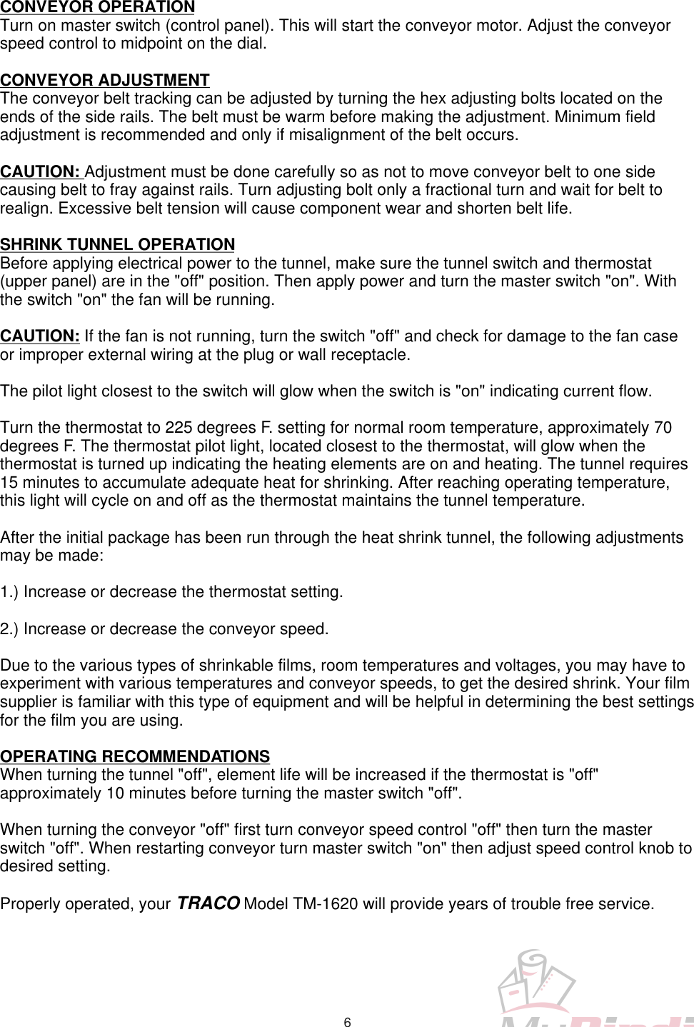 Page 8 of 10 - MyBinding Traco-Tm1620-Manual User Manual