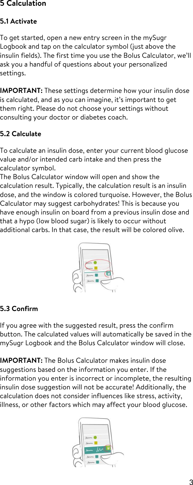 MySugr Bolus Calculator User Manual En