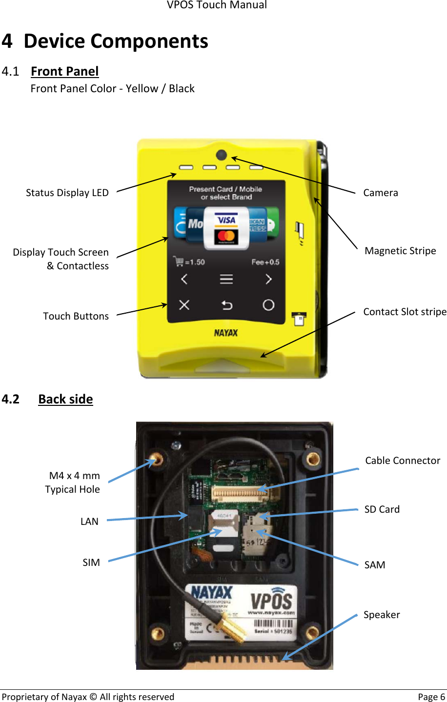 Page 6 of NAYAX VPOST VPOS Touch User Manual Manualx