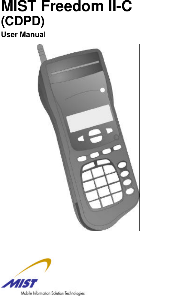 MIST Freedom II-C(CDPD)User Manual