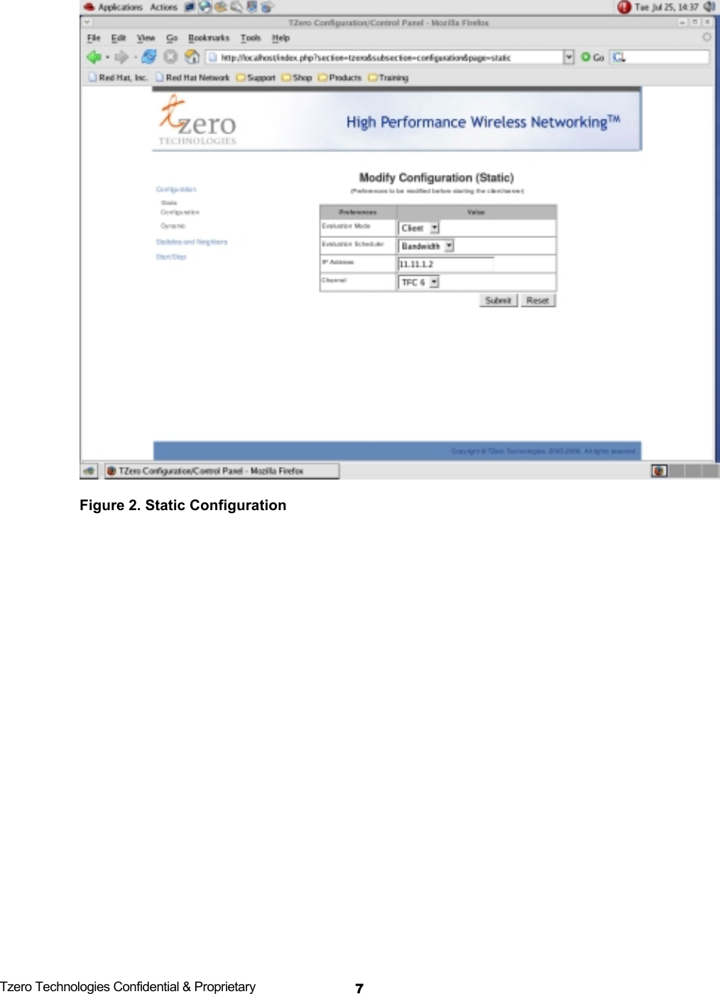  Tzero Technologies Confidential &amp; Proprietary 7 Figure 2. Static Configuration  