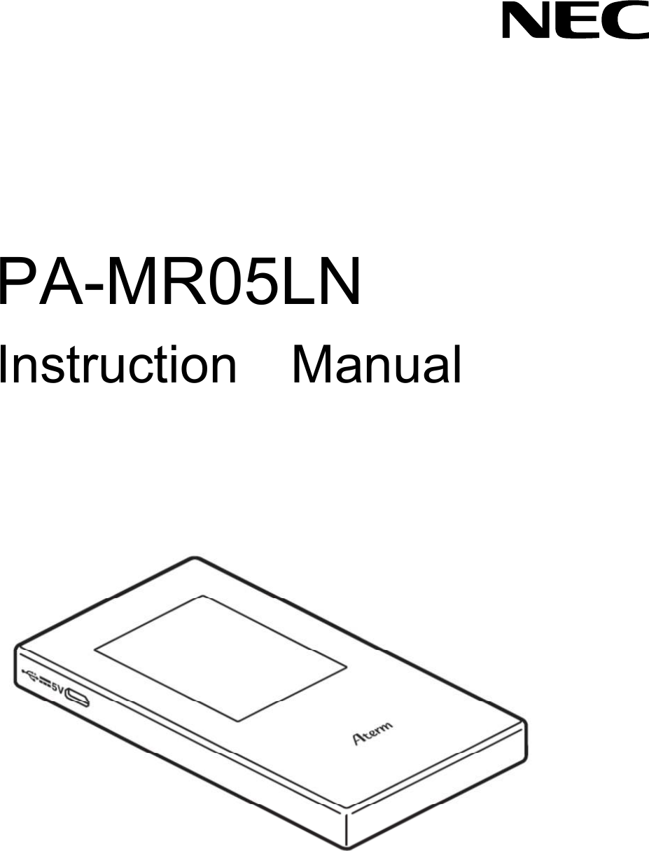       PA-MR05LN Instruction Manual  