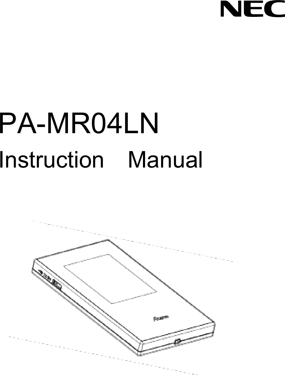        PA-MR04LN Instruction Manual  
