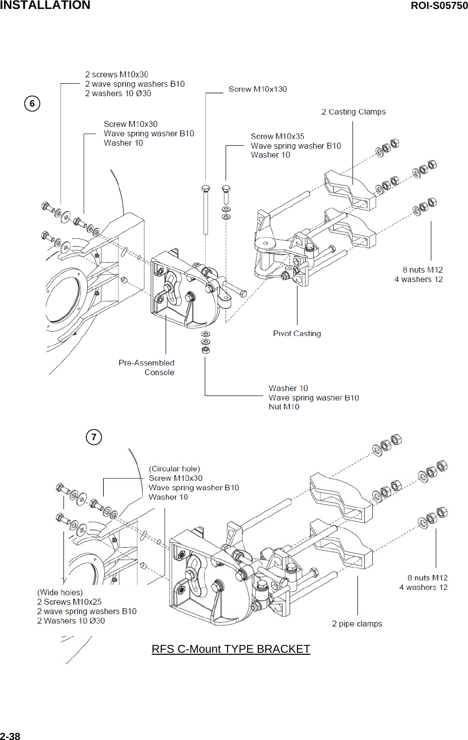 INSTALLATION ROI-S057502-38RFS C-Mount TYPE BRACKET67