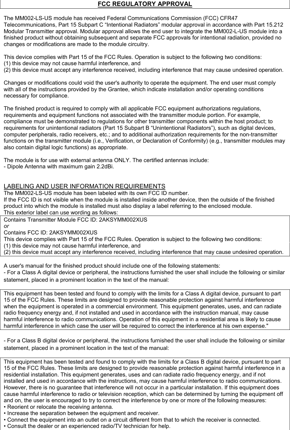 NEMEUSS MM002XUS LORA module User Manual MM002 xx US datasheet v0 1 pages