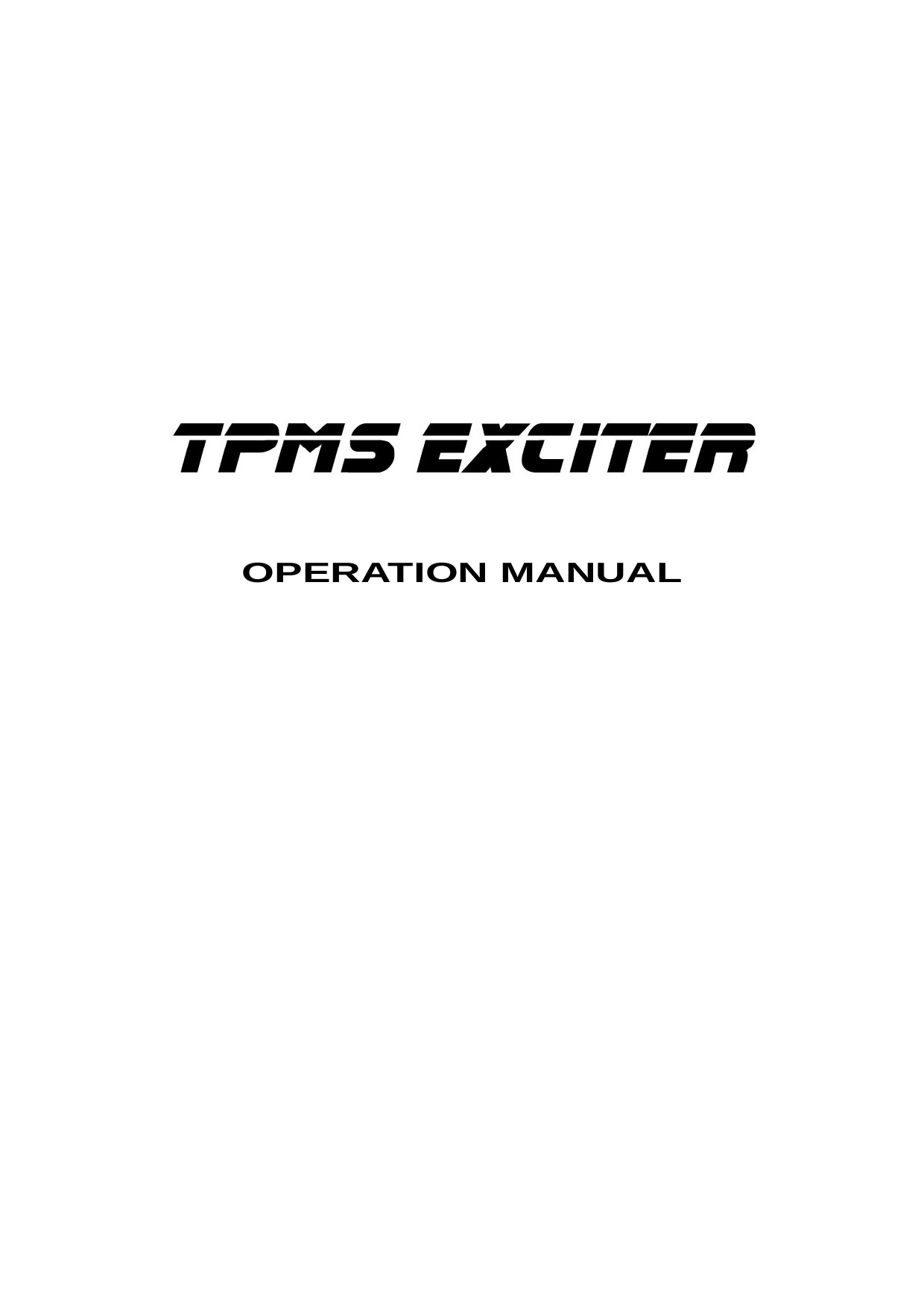                                                                                                 OPERATION MANUAL    