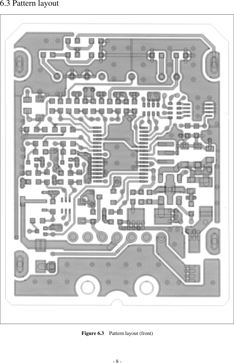 6.3 Pattern layout     Figure 6.3  Pattern layout (front) - 8 - 