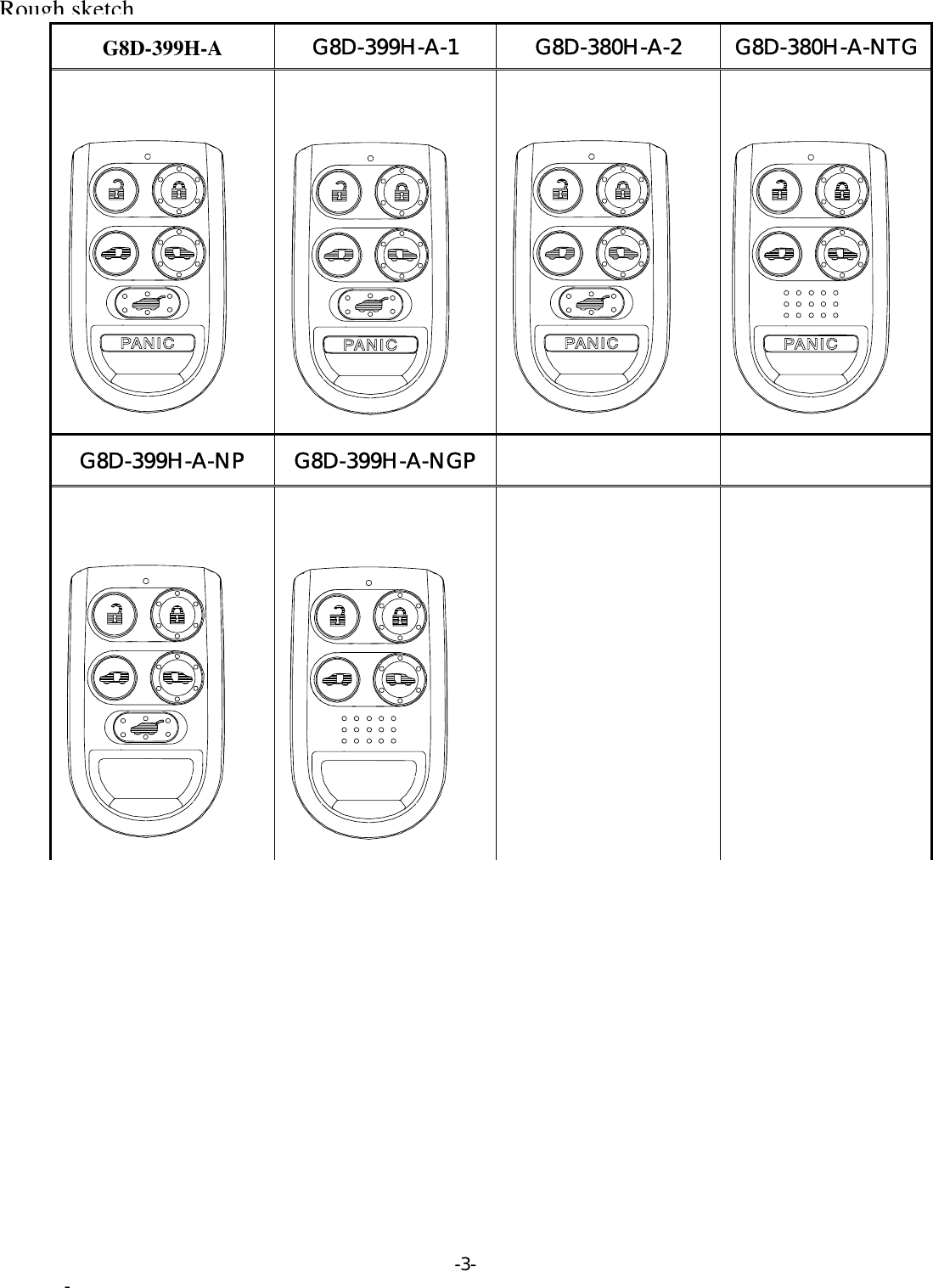  G8D-399H-A  G8D-399H-A-1 G8D-380H-A-2 G8D-380H-A-NTG    G8D-399H-A-NP G8D-399H-A-NGP        Rough sketch             -3- - 