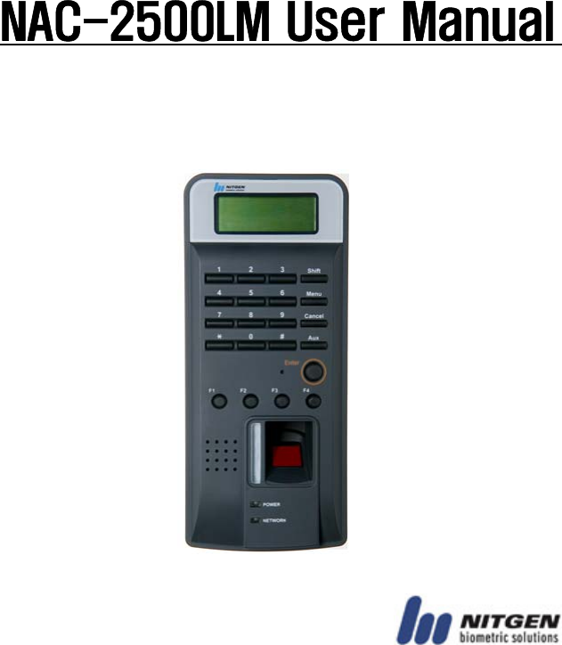    NAC-2500LM User Manual                              