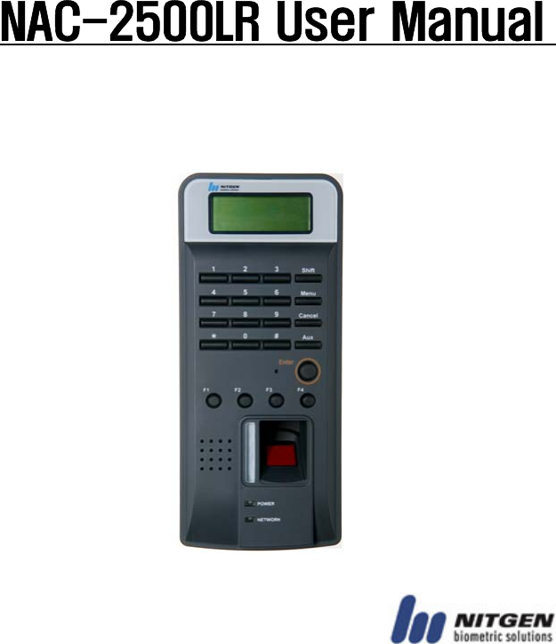    NAC-2500LR User Manual                              