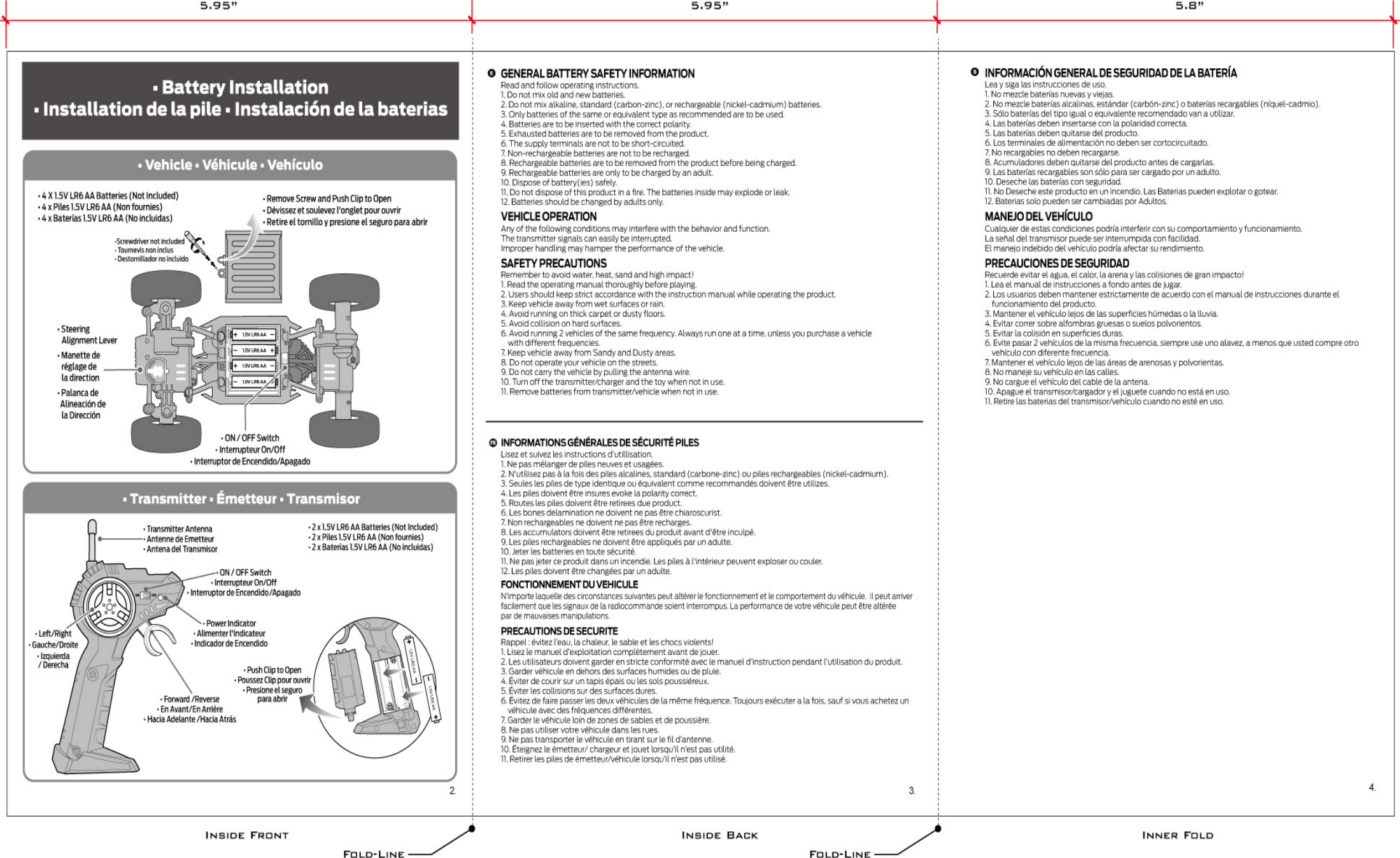 Page 2 of NKOK NS061724TX 2.4GHz R/C Vehicle User Manual 1