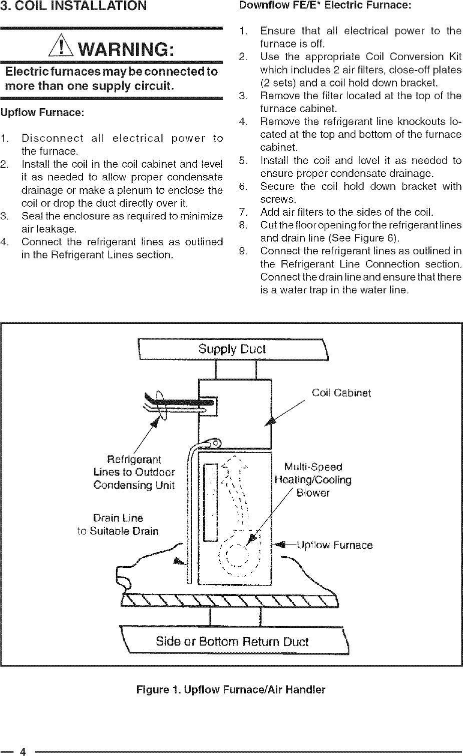 Page 4 of 8 - NORDYNE  Air Handler (indoor Blower&evap) Manual L0611479