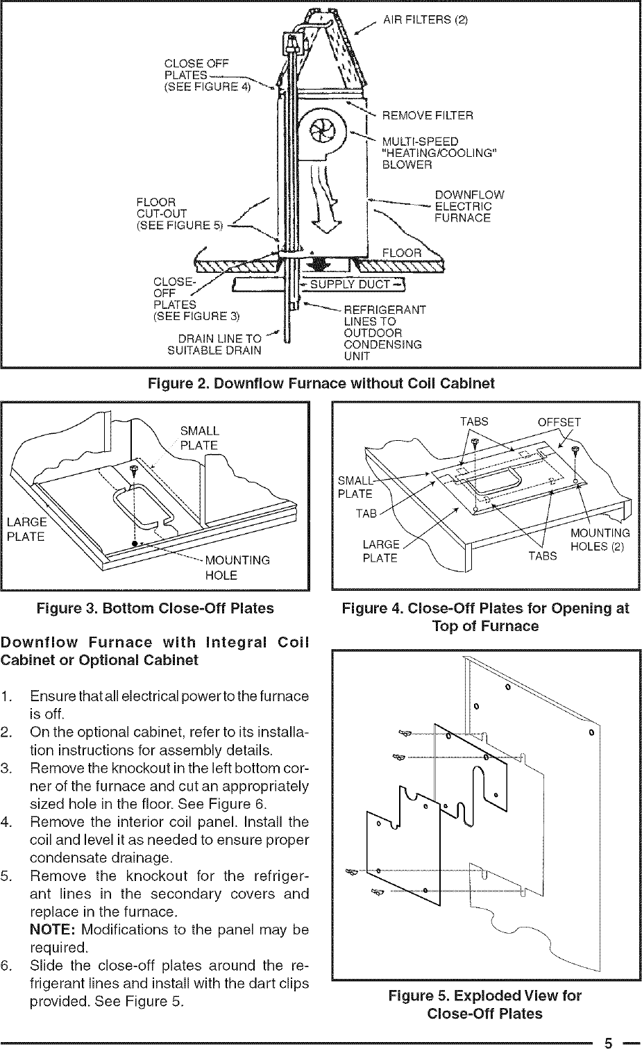 Page 5 of 8 - NORDYNE  Air Handler (indoor Blower&evap) Manual L0611479