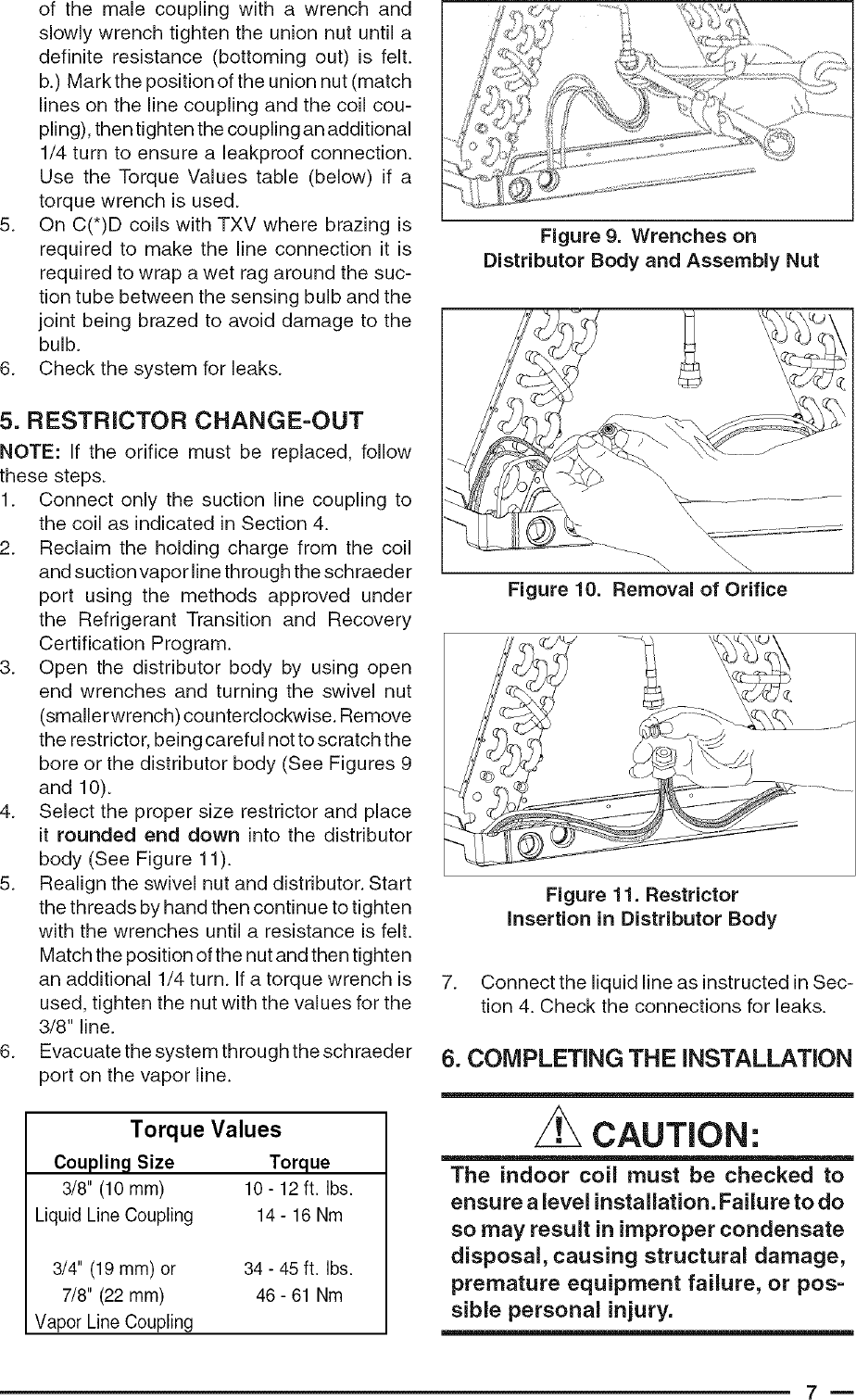 Page 7 of 8 - NORDYNE  Air Handler (indoor Blower&evap) Manual L0611479