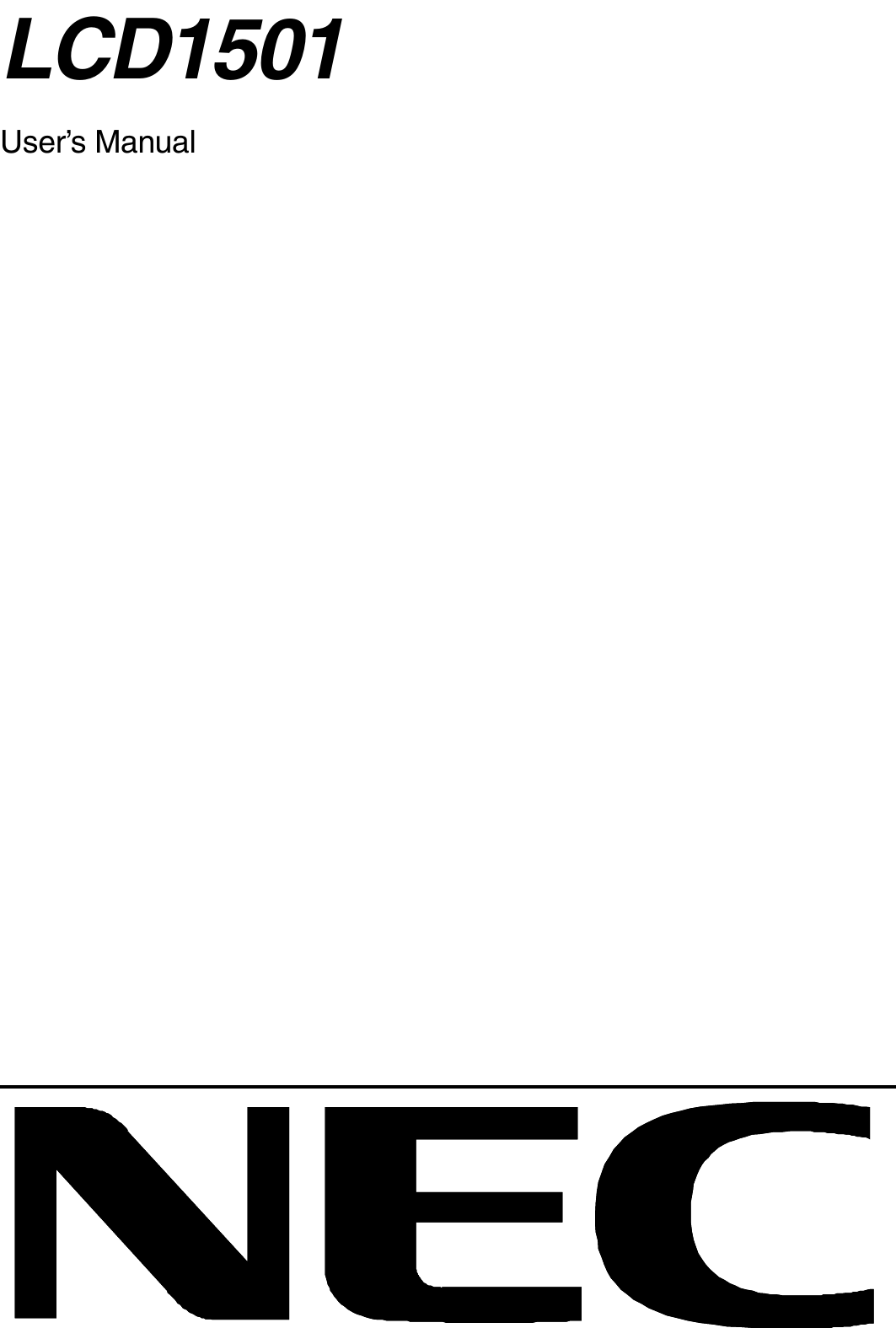 LCD1501User’s Manual