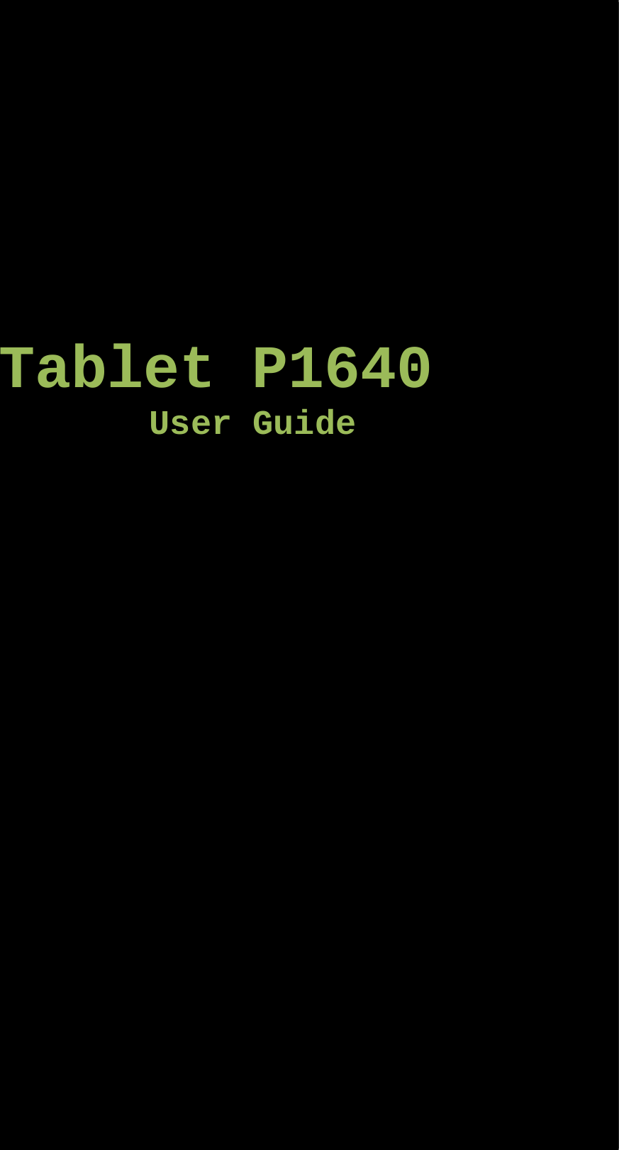 TegraTabUserGuideTablet P1640 User Guide 