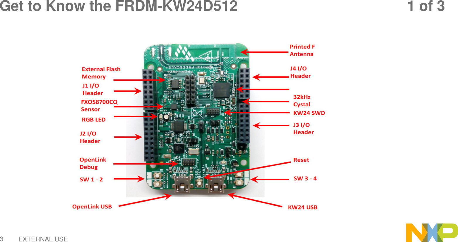 EXTERNAL USE3Get to Know the FRDM-KW24D512   1 of 3 