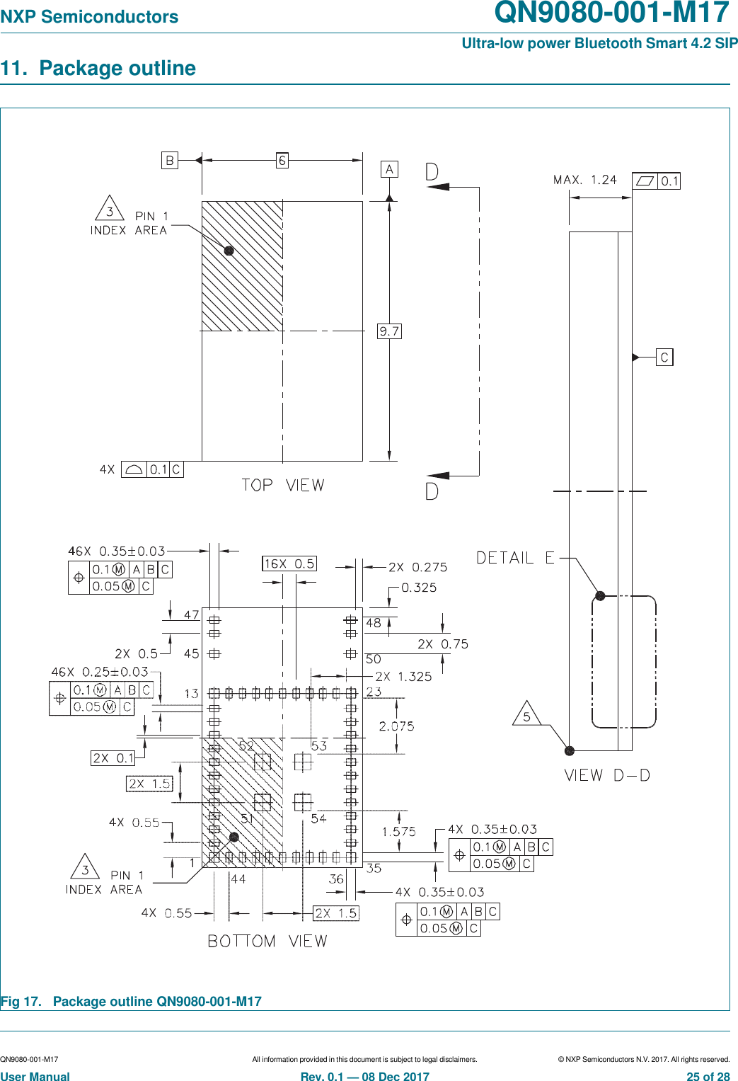 Page 25 of NXP Semiconductors QN9080M17 Bluetooth Modular Transmiter User Manual QN9080 001 M17
