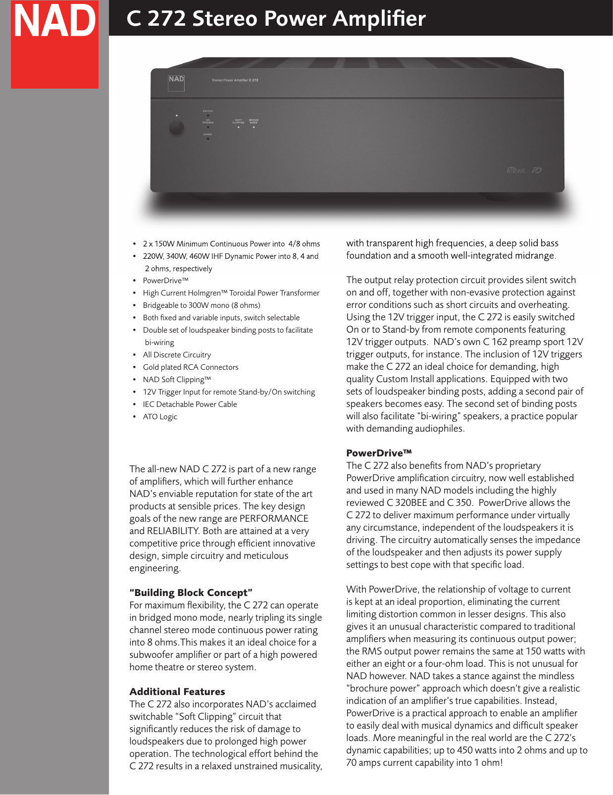 Page 1 of 2 - Nad-Electronics Nad-Electronics-C272-Users-Manual- 272 Nad-electronics-c272-users-manual