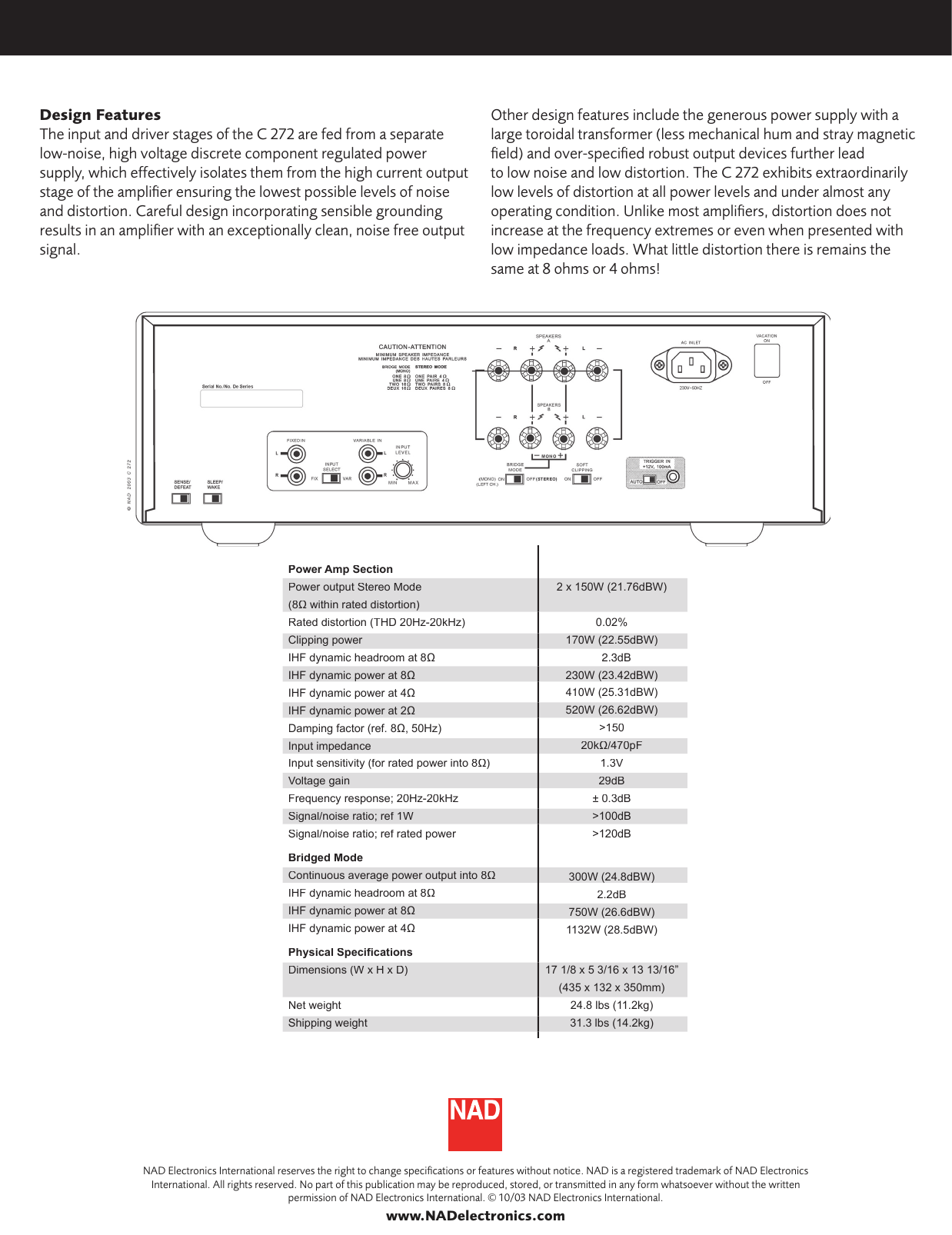 Page 2 of 2 - Nad-Electronics Nad-Electronics-C272-Users-Manual- 272 Nad-electronics-c272-users-manual