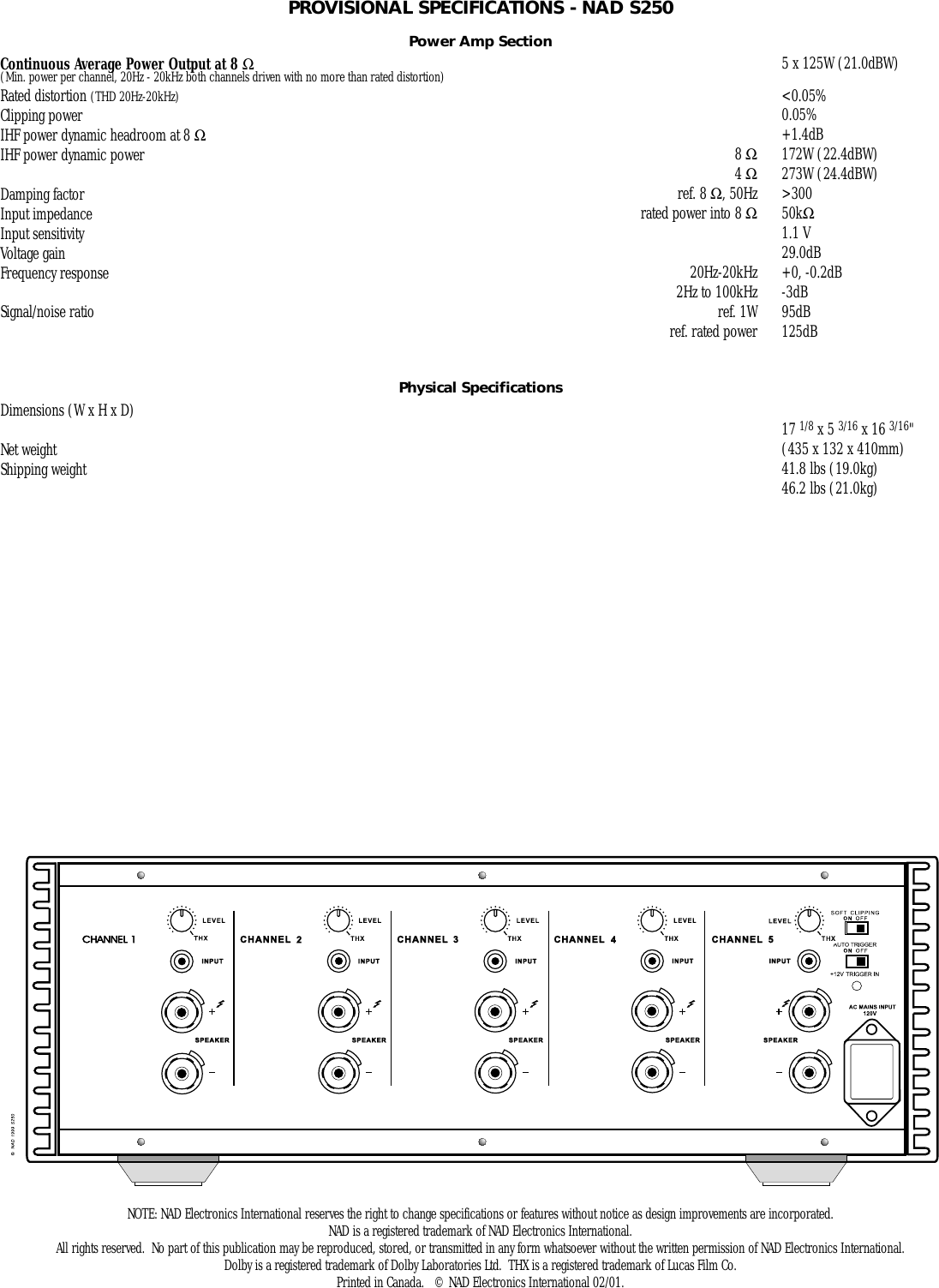 Page 2 of 2 - Nad-Electronics Nad-Electronics-S25-Users-Manual- S250  Nad-electronics-s25-users-manual