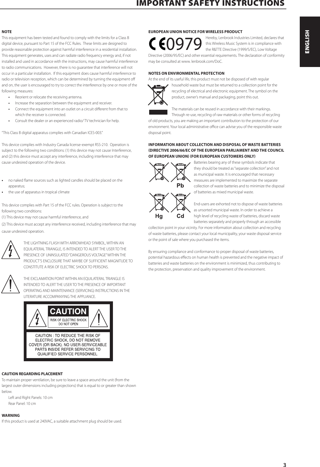Page 3 of 12 - Nad-Electronics Nad-Electronics-Viso-1-Ap-Airplay-Music-System-Owner-S-Manual
