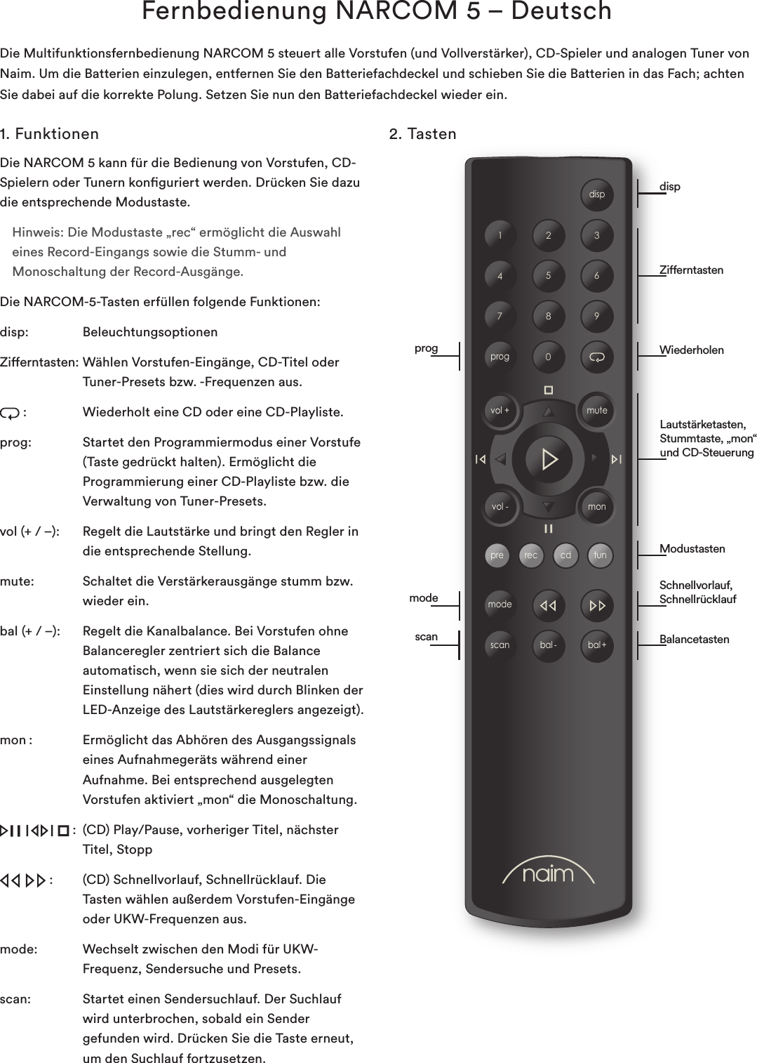 Page 3 of 12 - Naim Audio  NARCOM-5 - English 1G NARCOM 5 Insert Multi Rev