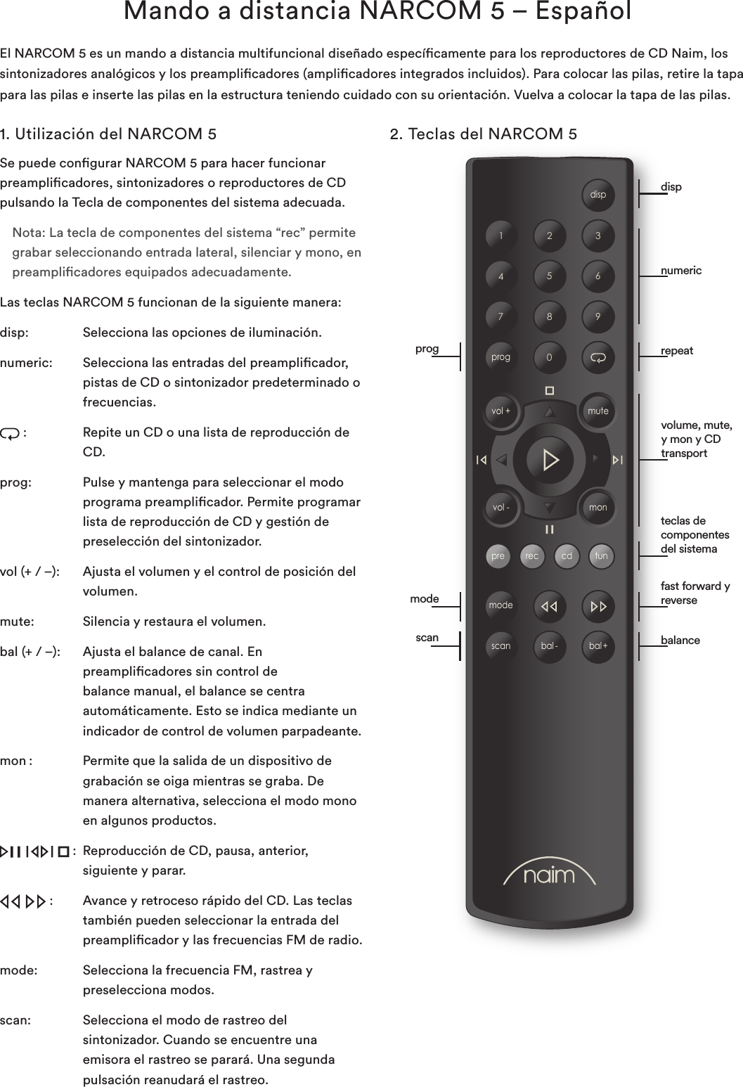 Page 6 of 12 - Naim Audio  NARCOM-5 - English 1G NARCOM 5 Insert Multi Rev