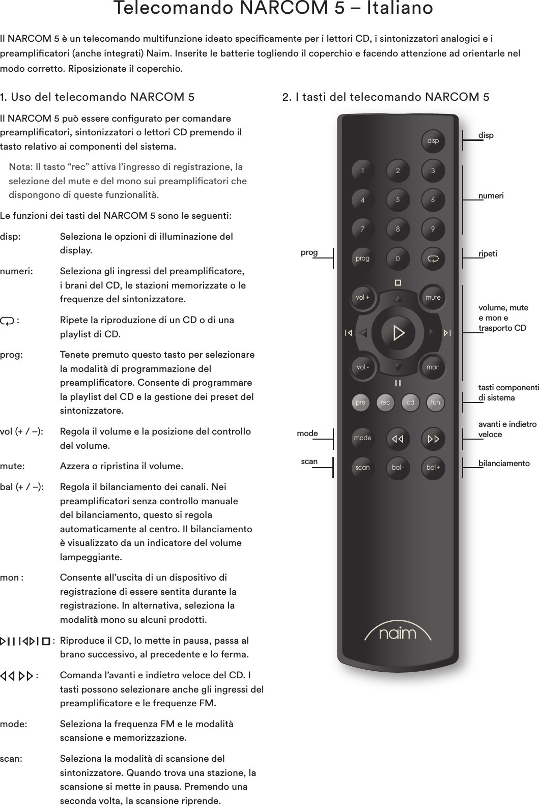Page 7 of 12 - Naim Audio  NARCOM-5 - English 1G NARCOM 5 Insert Multi Rev