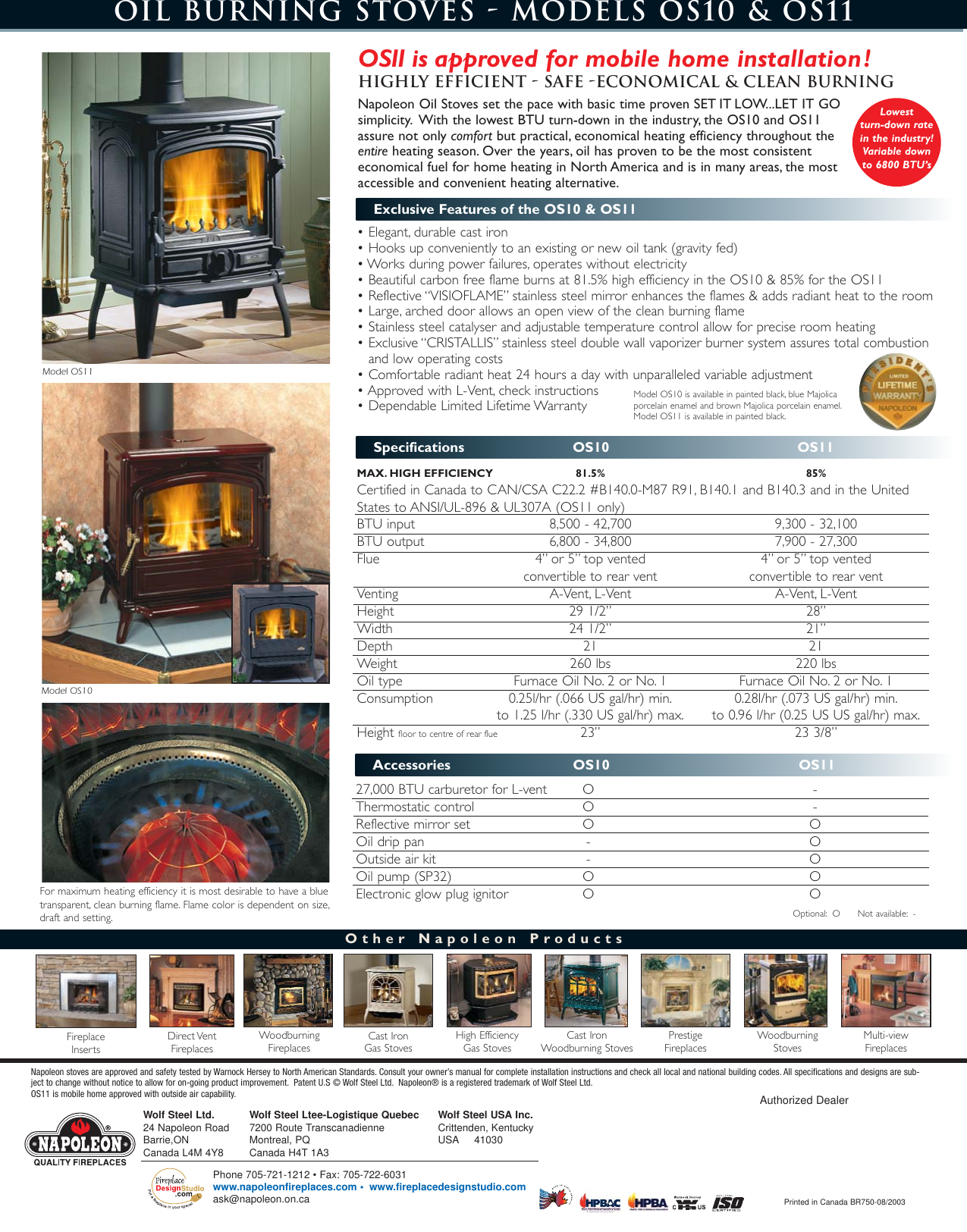 Page 2 of 2 - Napoleon-Fireplaces Napoleon-Fireplaces--Os10-Users-Manual- NAP_OS10/OS11 2 Side  Napoleon-fireplaces--os10-users-manual