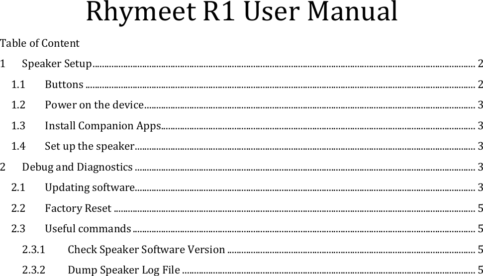 Page 1 of Narui Electronic R1 Wireless speaker User Manual 
