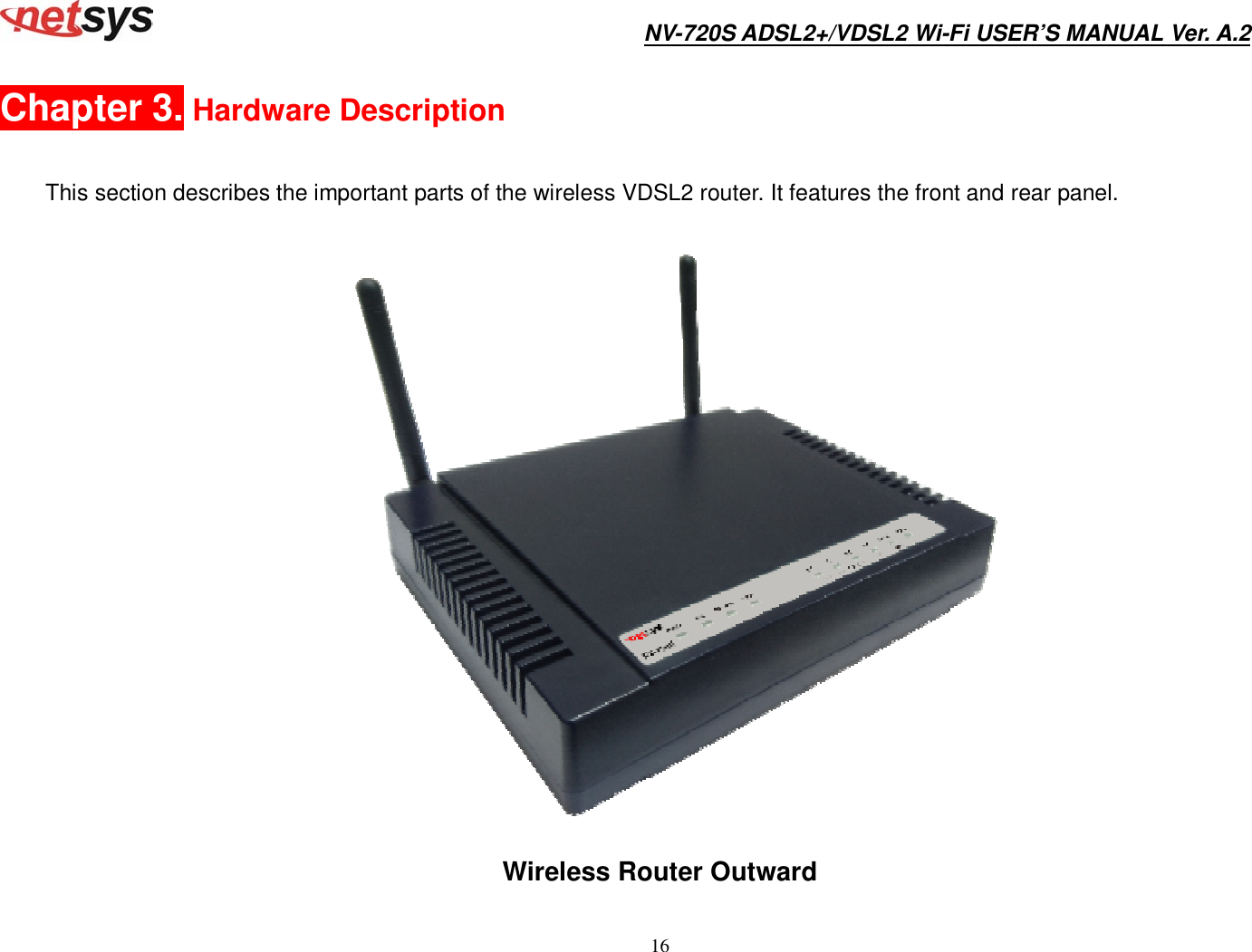 Page 17 of National Enhance Technology NV720XX ADSL2+/VDSL2 Wi-Fi Modem Router User Manual NV 720S User s Manual Ver A2