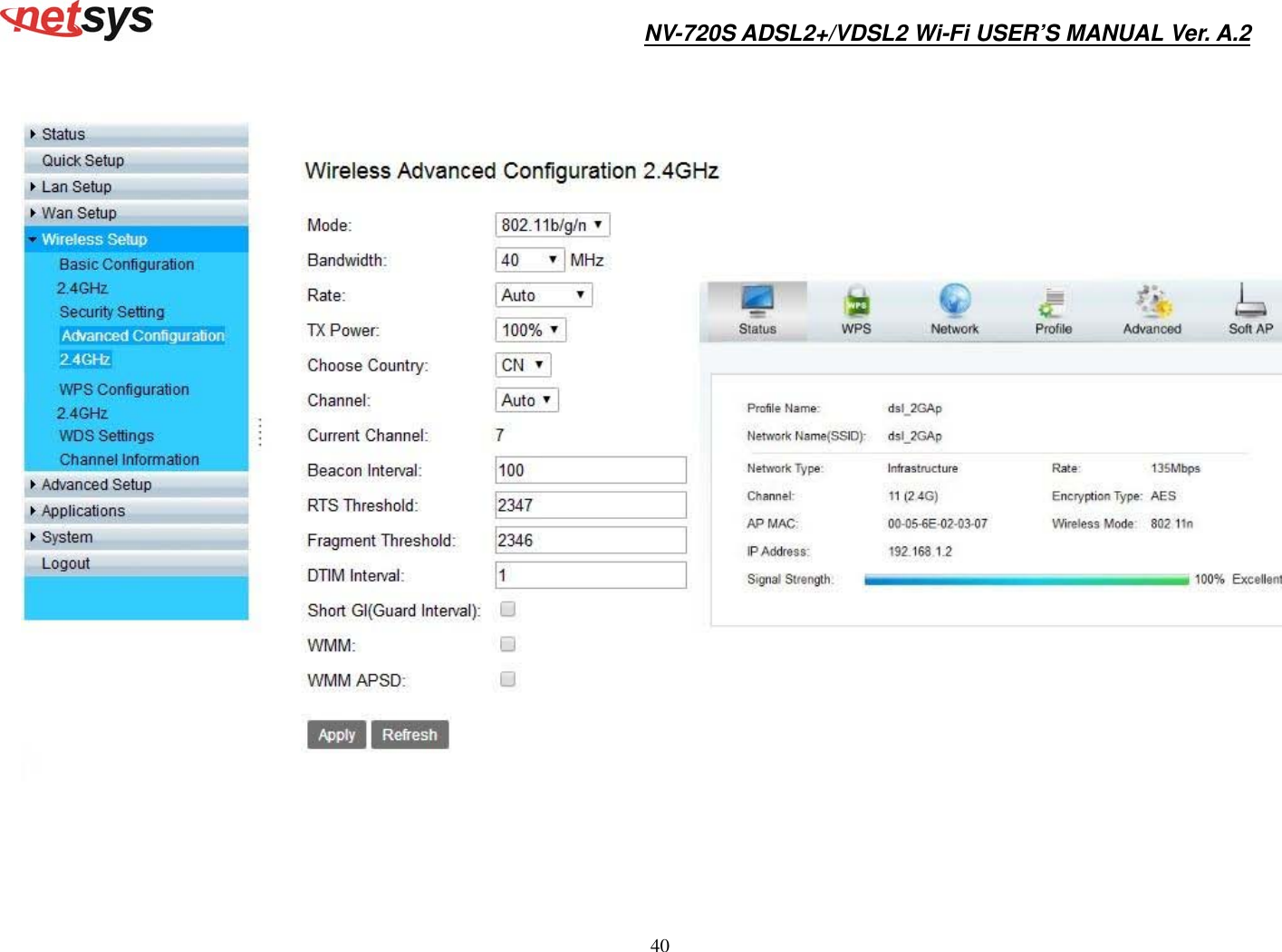 Page 41 of National Enhance Technology NV720XX ADSL2+/VDSL2 Wi-Fi Modem Router User Manual NV 720S User s Manual Ver A2