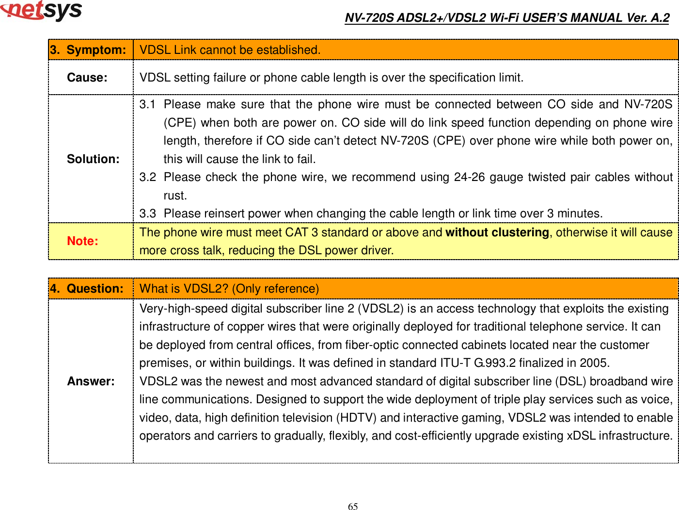 Page 66 of National Enhance Technology NV720XX ADSL2+/VDSL2 Wi-Fi Modem Router User Manual NV 720S User s Manual Ver A2