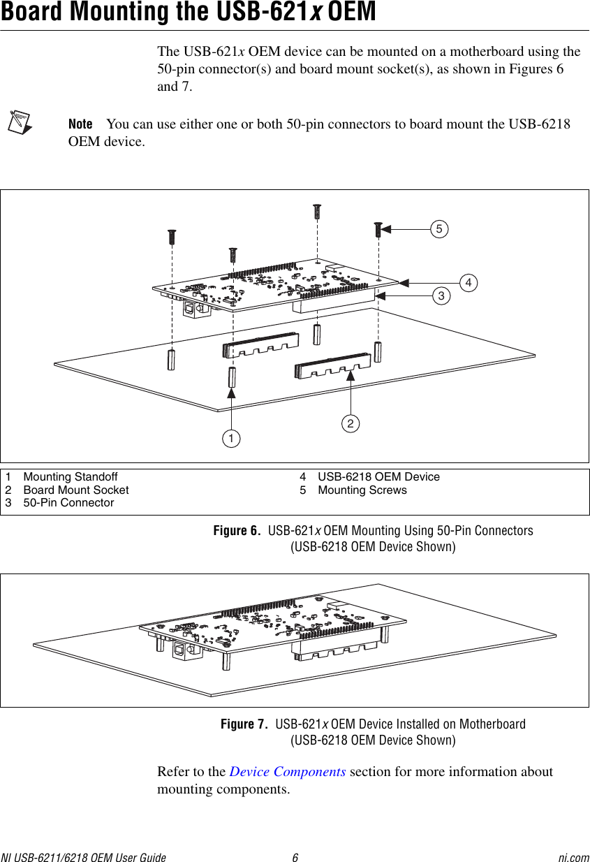 Page 6 of 7 - National-Instruments National-Instruments-6211-Users-Manual- NI USB-6211/6218 OEM User Guide  National-instruments-6211-users-manual