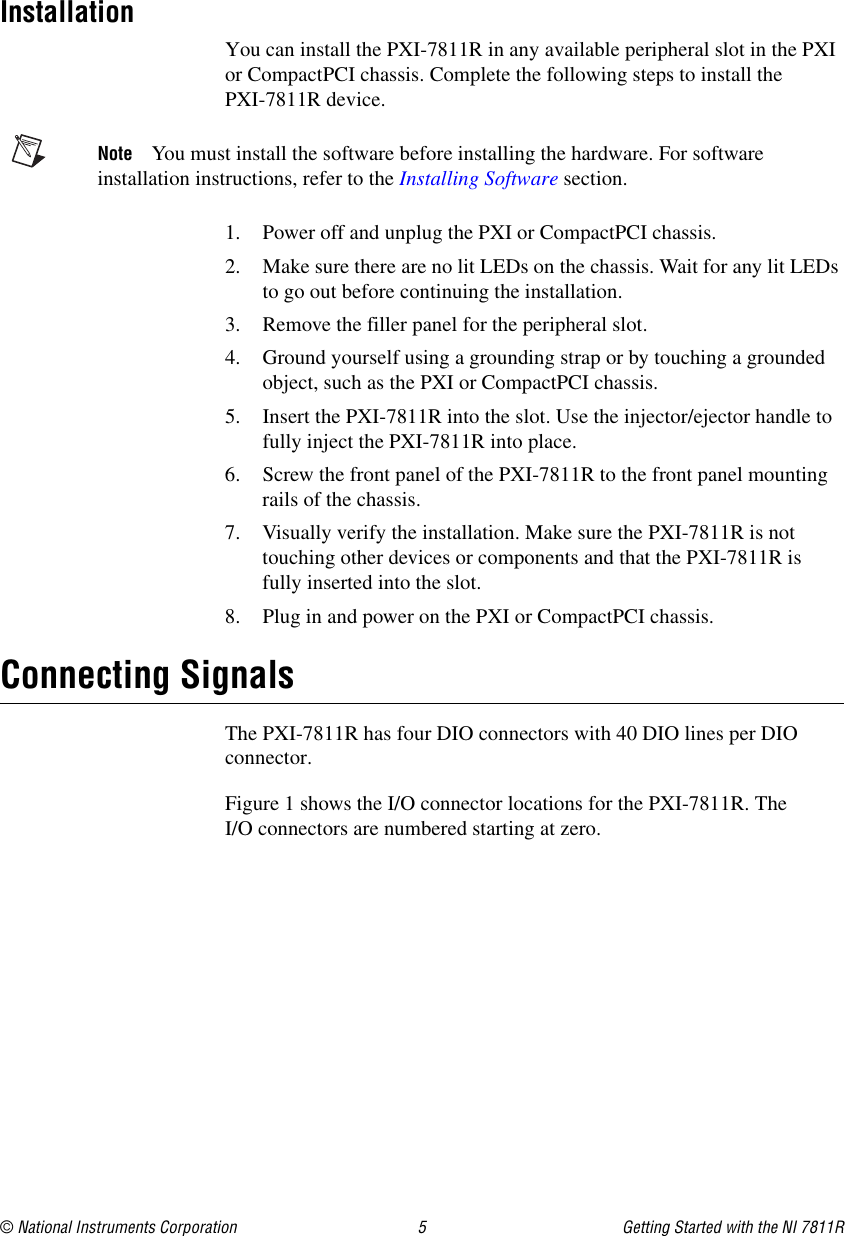Page 5 of 8 - National-Instruments National-Instruments-Network-Device-Ni-Pxi-7811R-Users-Manual- 323792a  National-instruments-network-device-ni-pxi-7811r-users-manual