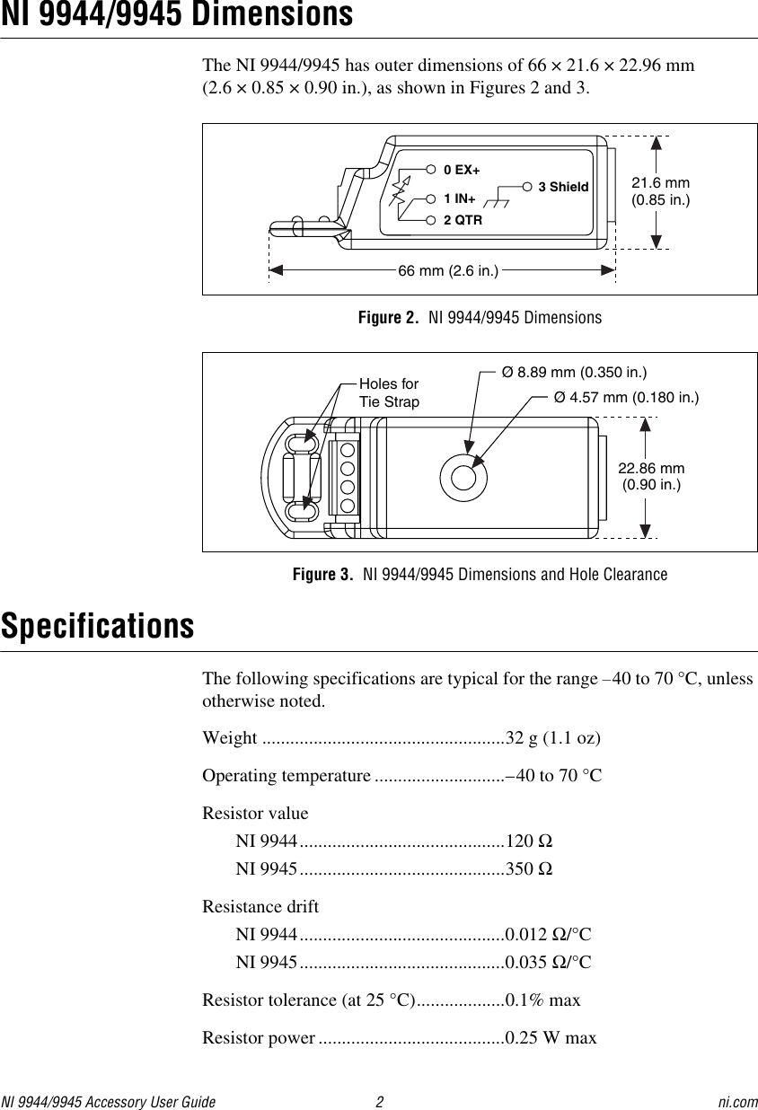 Page 2 of 4 - National-Instruments National-Instruments-Ni-9944-Users-Manual- NI 9944/9945 Quarter Bridge Completion Accessory  National-instruments-ni-9944-users-manual