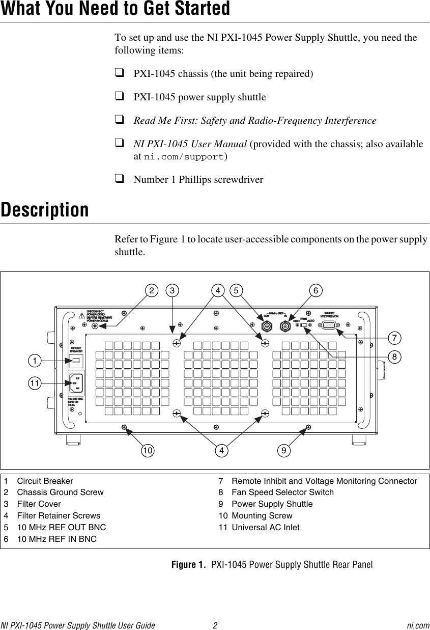 Page 2 of 7 - National-Instruments National-Instruments-Power-Supply-Pxi-1045-Users-Manual- 323693A  National-instruments-power-supply-pxi-1045-users-manual