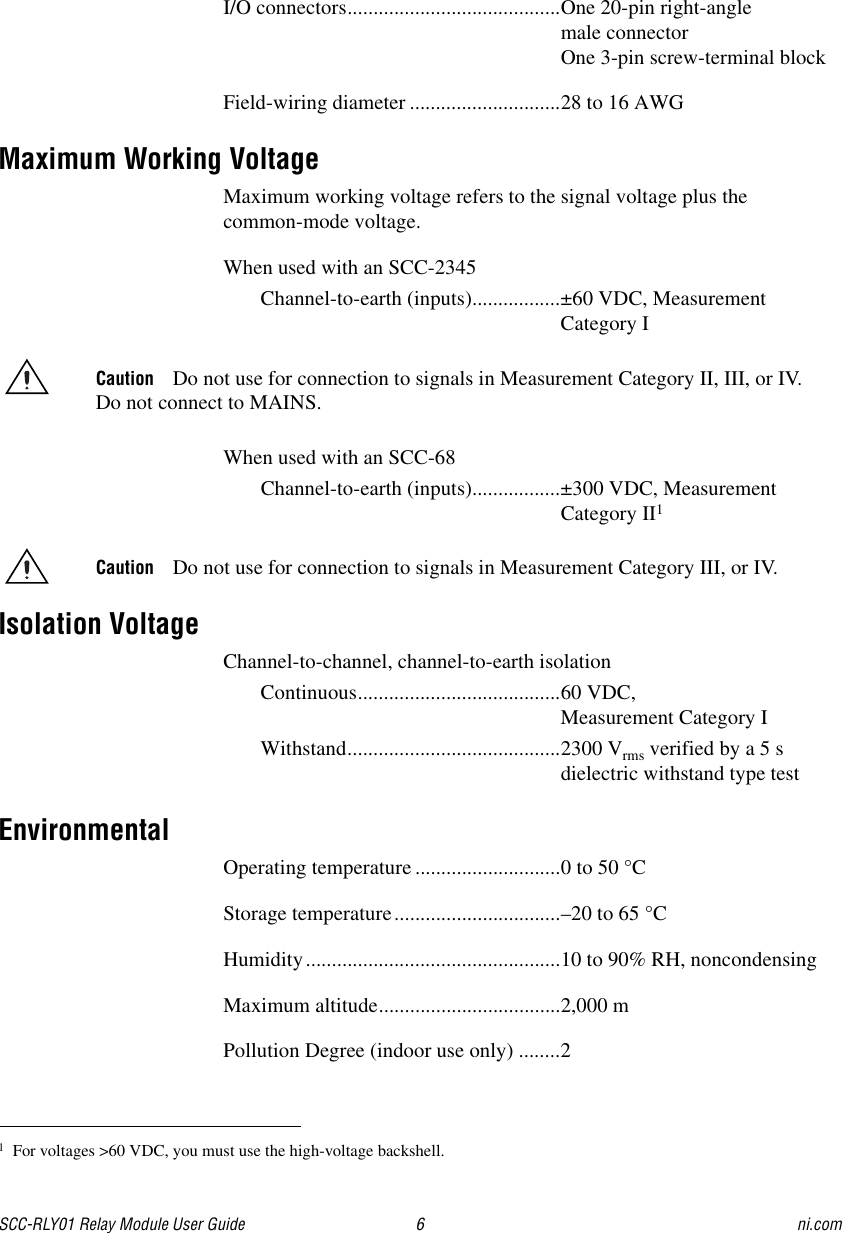 Page 6 of 9 - National-Instruments National-Instruments-Relay-Module-Scc-Rly01-Users-Manual- SCC-RLY01 Relay Module User Guide National-instruments-relay-module-scc-rly01-users-manual
