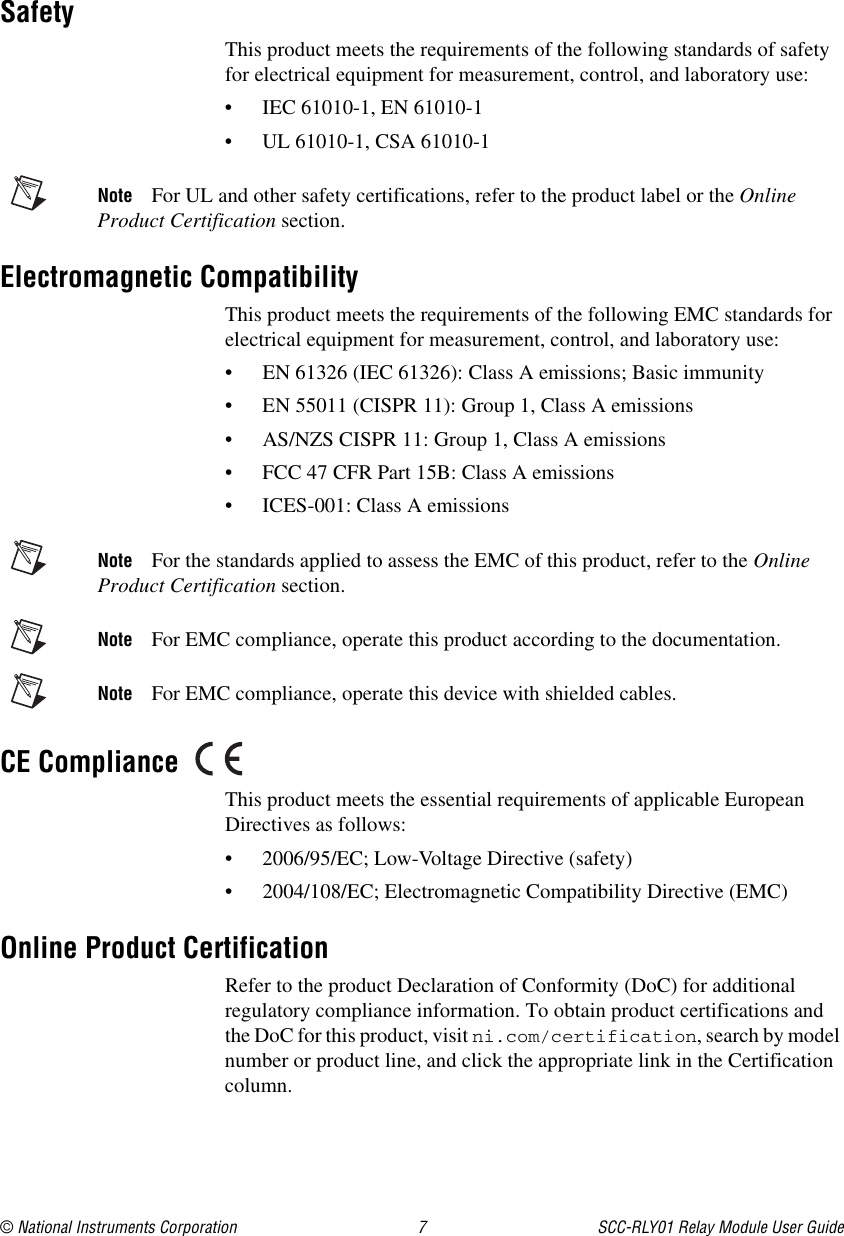 Page 7 of 9 - National-Instruments National-Instruments-Relay-Module-Scc-Rly01-Users-Manual- SCC-RLY01 Relay Module User Guide National-instruments-relay-module-scc-rly01-users-manual