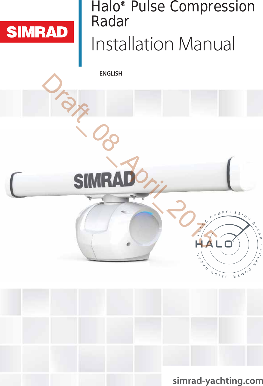 ENGLISHHalo® Pulse Compression Radar  Installation Manualsimrad-yachting.comDraft_08_April_2015