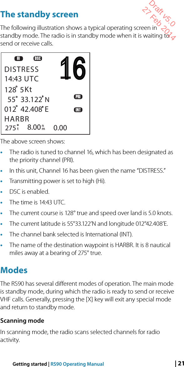 Page 21 of Navico VHFRS90 BASE STATION VHF RADIO User Manual 1