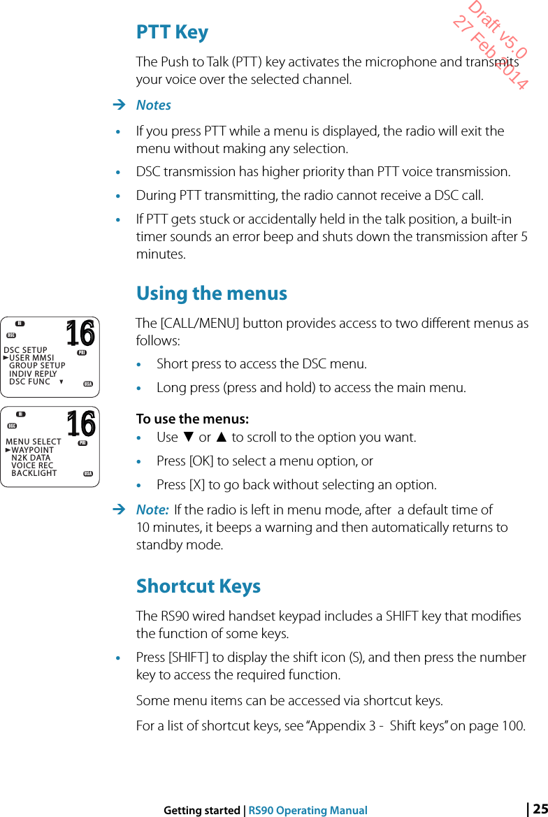 Page 25 of Navico VHFRS90 BASE STATION VHF RADIO User Manual 1