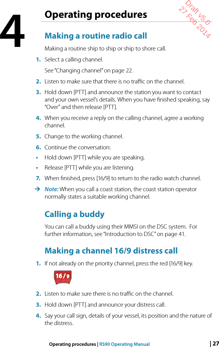 Page 27 of Navico VHFRS90 BASE STATION VHF RADIO User Manual 1