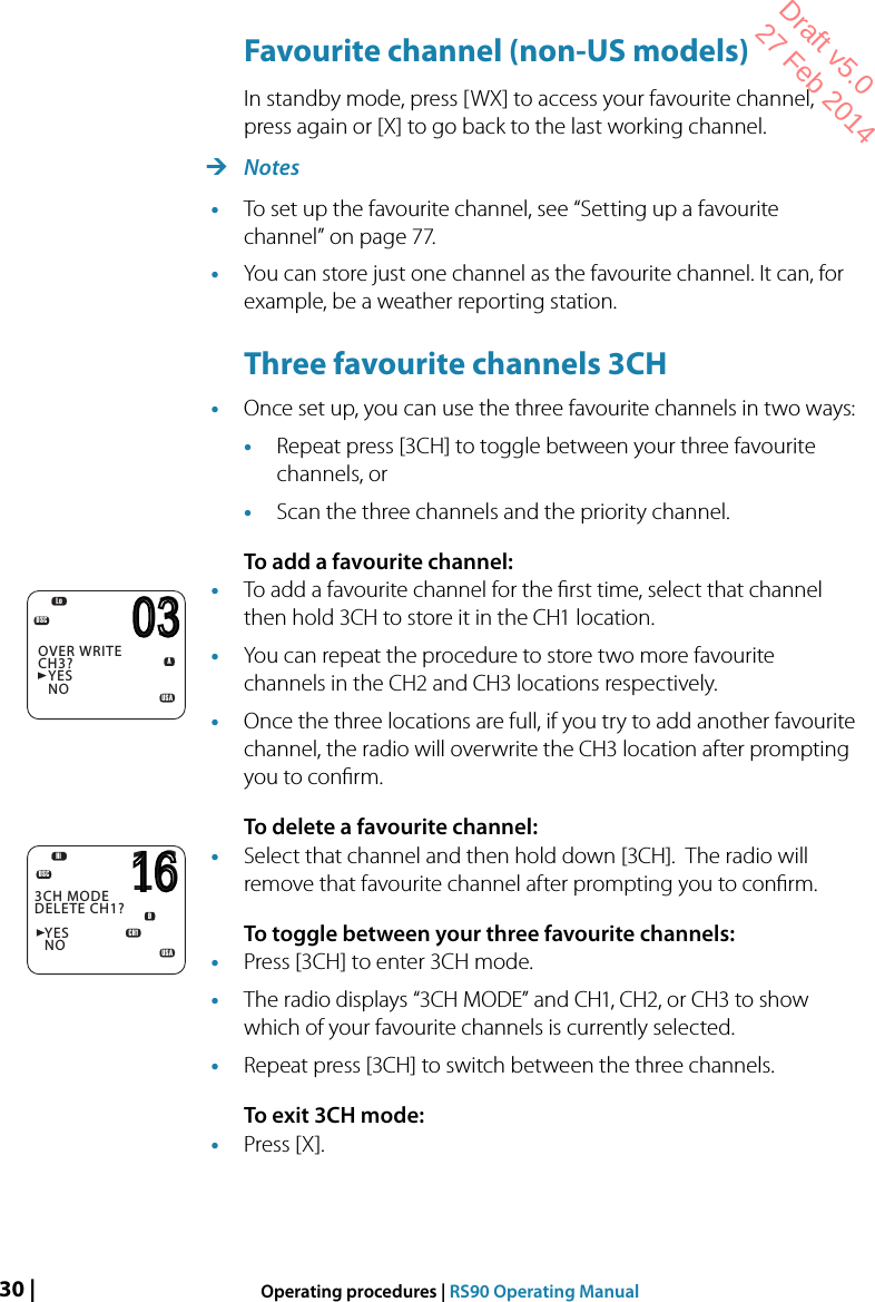 Page 30 of Navico VHFRS90 BASE STATION VHF RADIO User Manual 1