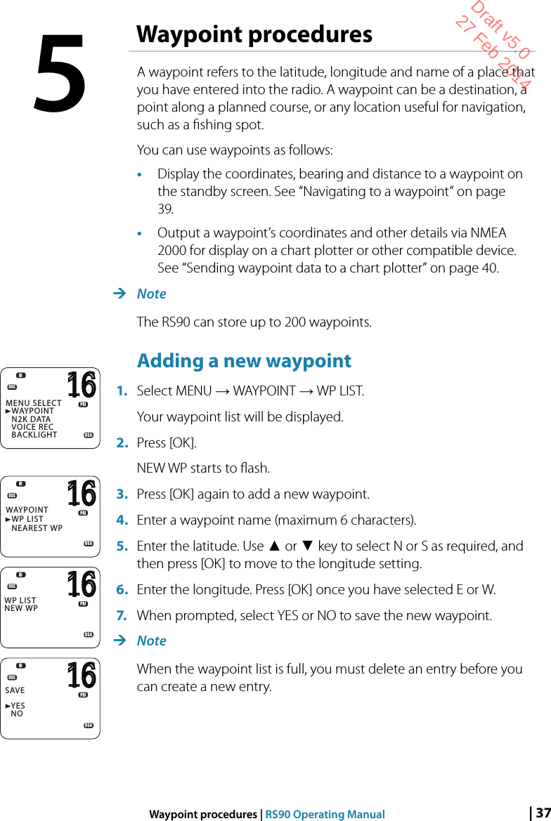 Page 37 of Navico VHFRS90 BASE STATION VHF RADIO User Manual 1