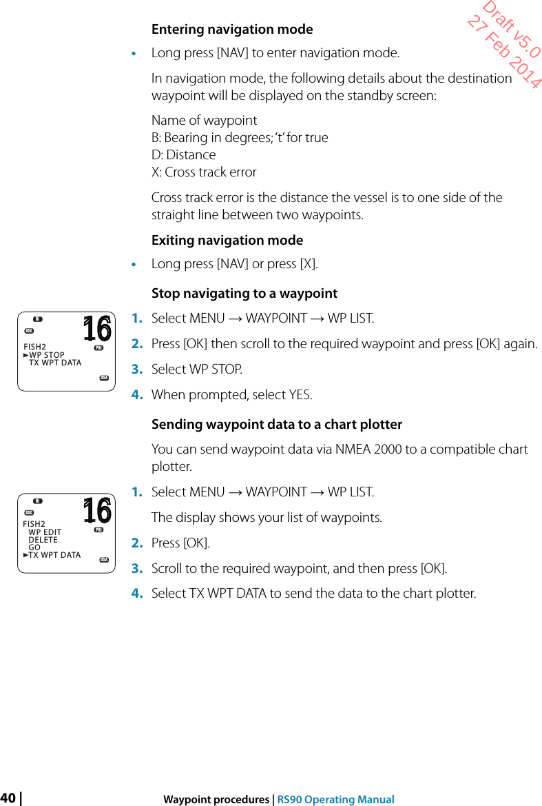 Page 40 of Navico VHFRS90 BASE STATION VHF RADIO User Manual 1