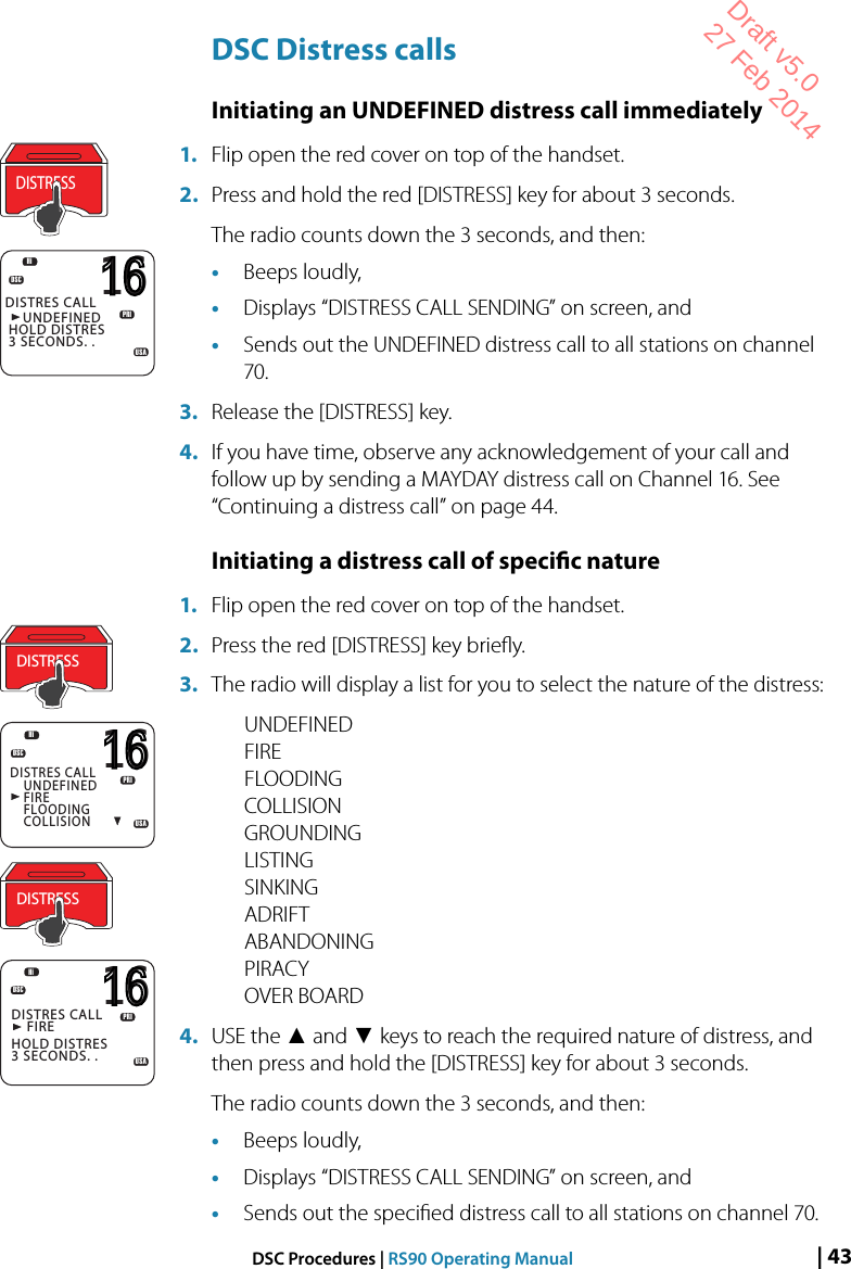 Page 43 of Navico VHFRS90 BASE STATION VHF RADIO User Manual 1