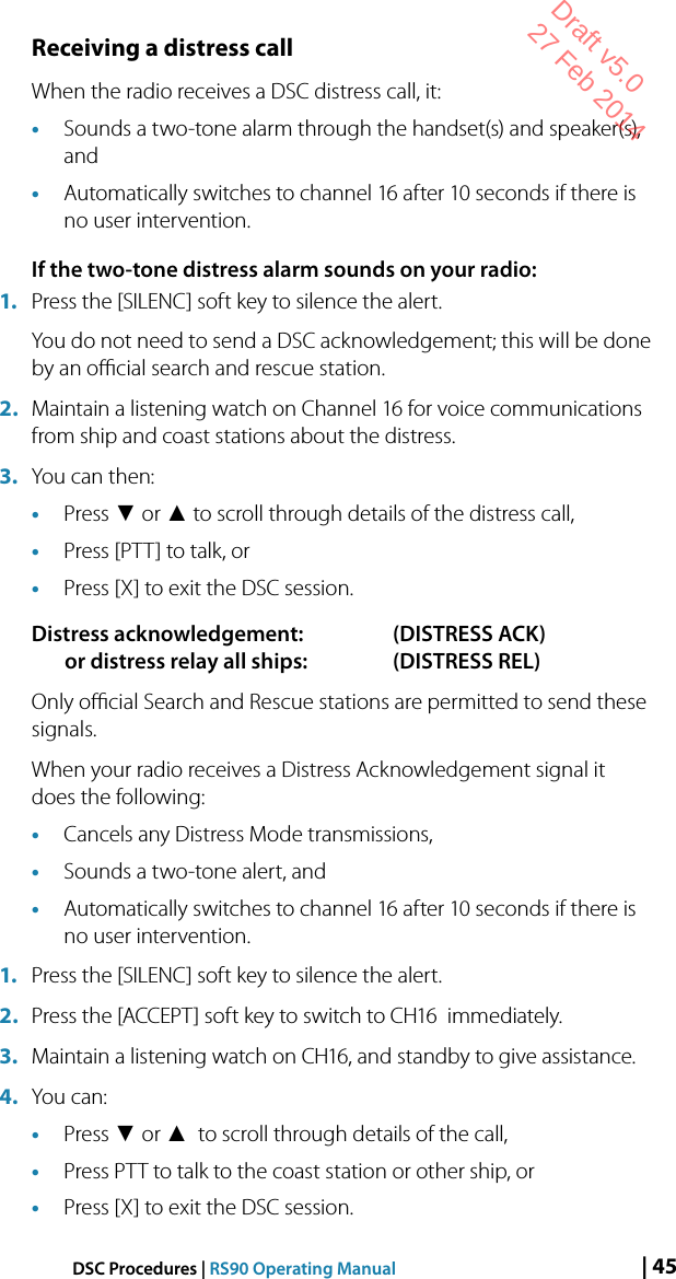 Page 45 of Navico VHFRS90 BASE STATION VHF RADIO User Manual 1